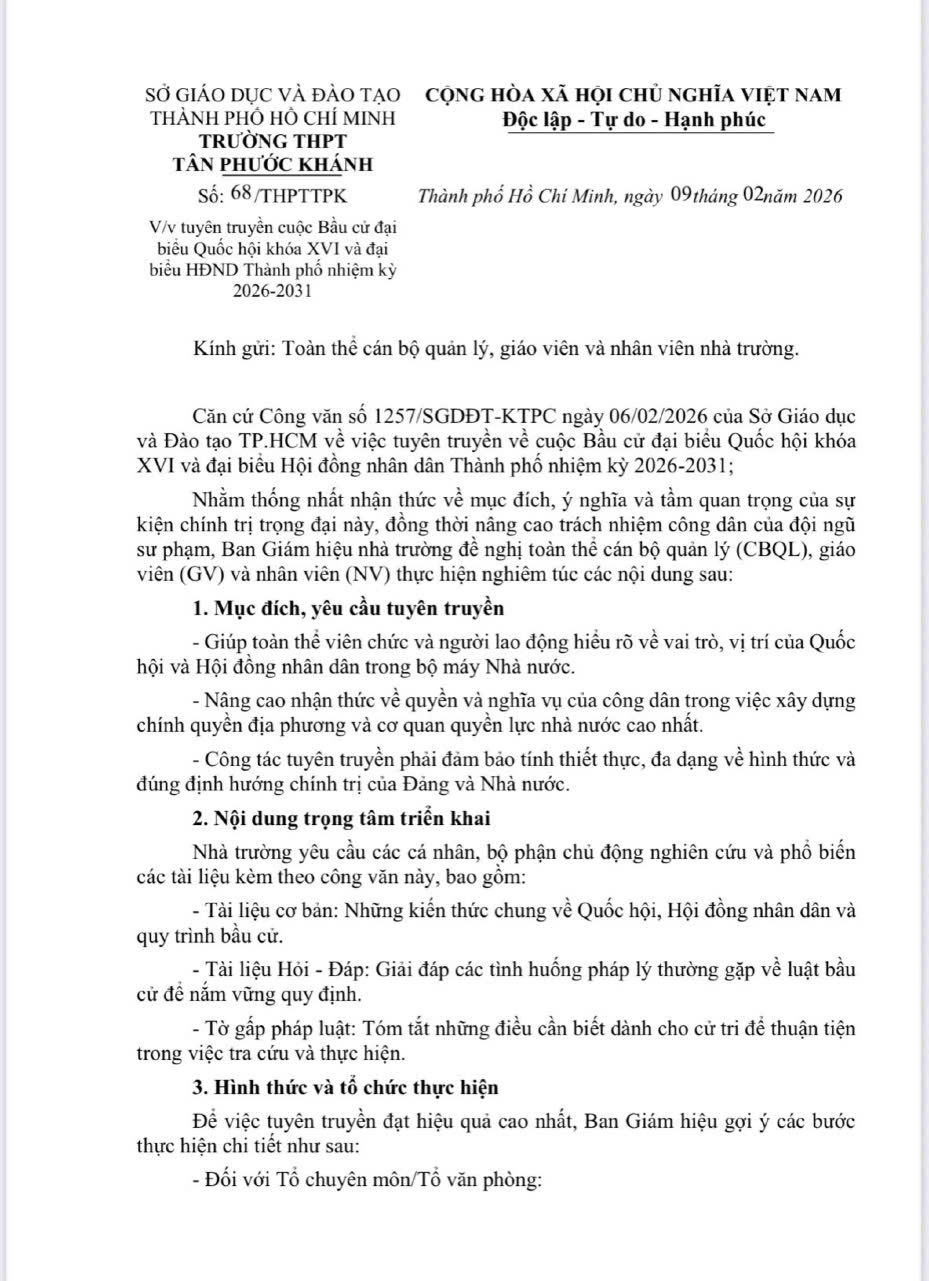 TUYÊN TRUYỀN CUỘC BẦU CỬ ĐẠI BIỂU QUỐC HỘI KHÓA XVI VÀ ĐẠI BIỂU HĐND THÀNH PHỐ NHIỆM KỲ 2026-2031